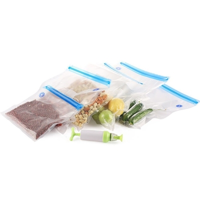 กระเป๋า ซูวิด BPA ฟรีนำกลับมาใช้ใหม่สูญญากาศซีลถุงซิปสำหรับเก็บอาหาร