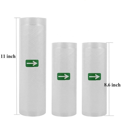 ตู้เย็น สูญญากาศม้วน ถุงซีลสูญญากาศพลาสติกไนล่อน PE 11"X25' Ft