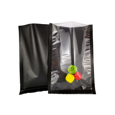 Pre Cut Black Clear Vacuum Rolls ถุงซีลสูญญากาศเกรดเชิงพาณิชย์สำหรับอาหาร