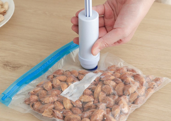 ถุงเก็บอาหาร Vauum ซิปล็อค Sous Vide ถุง PA PE หูหิ้วปั๊มนูน