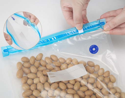 ตู้แช่แข็งนำกลับมาใช้ใหม่ได้ ปลอดภัย BPA ฟรี Ziplock Sous Vide ถุงซีลสูญญากาศอาหาร