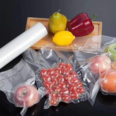 ถุงสูญญากาศพื้นผิวจากโรงงาน Bpa Free Food Saver ถุงสูญญากาศแบบนูน 2 ม้วน