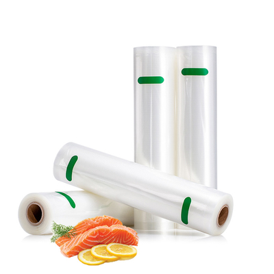 ม้วนอาหารสูญญากาศถุงสูญญากาศพื้นผิวสำหรับบรรจุภัณฑ์อาหารปลอดภัยสำหรับตู้เย็นช่องแช่แข็ง