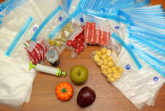 QS Plastic Storage Sous Vide Bags กระเป๋าซิปด้านบนปลอดสาร BPA