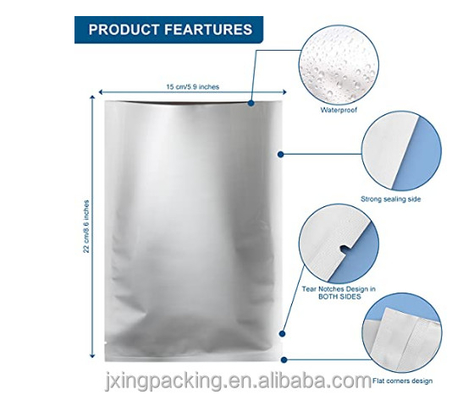 Polypropylene Mylar Moisture Proof ถุงพลาสติก สูญญากาศ ถุงปิดผนึก 3 ด้าน