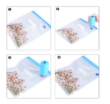 ถุง Ziplockk ปิดผนึกสูญญากาศ Polyethylene Food Saver ถุง Sous Vide