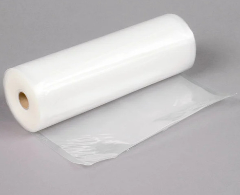 OEM เครื่องซีลสูญญากาศพื้นผิวไนลอนถุงพลาสติกถนอมอาหารม้วนความยาวที่กำหนดเอง