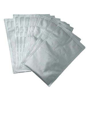 QS กระเป๋าปิดผนึกสูญญากาศ Mylar นูนกันน้ำ Metalized Silver Resealable