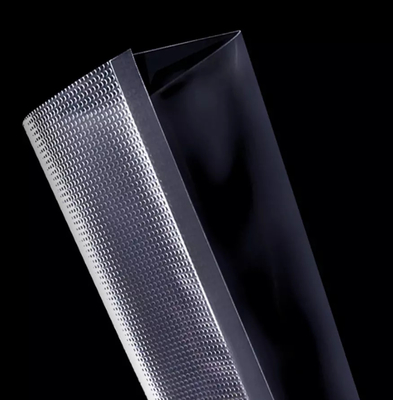 สูญญากาศเชิงพาณิชย์เกรด Barrier กระเป๋าไนลอนสีดำนูนซิปพลาสติก