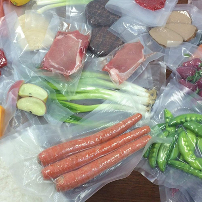 2 แพ็คเมล็ดโลโก้ที่กำหนดเอง Sous Vide ถุงสูญญากาศม้วนเก็บอาหารเรียบ