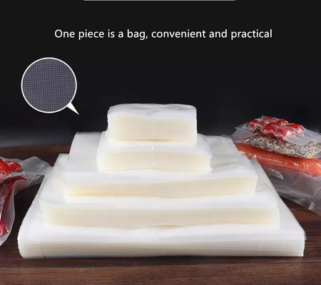 ถุงสูญญากาศ Sous Vide นูนถุงอาหารสูญญากาศพลาสติก PE สำหรับเนื้อแช่แข็ง