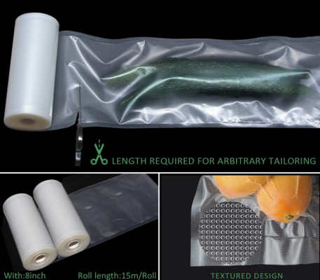 เครื่องซีลสูญญากาศ Rolls Heat Seal Embossed เครื่องซีลสูญญากาศ ถุงปลอดสาร BPA