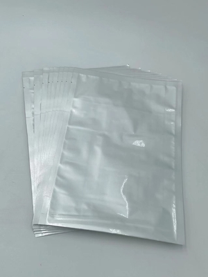 QS กระเป๋าปิดผนึกสูญญากาศ Mylar นูนกันน้ำ Metalized Silver Resealable