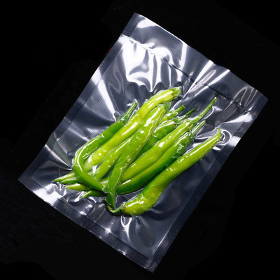 ถุงซีลสูญญากาศพิมพ์ลายพื้นผิว Rolls Freezer Food PE Vacuum Pouches