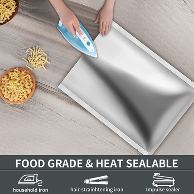 ตัวอย่างฟรีถุงฟอยล์อลูมิเนียม Metalized ถุง Mylar ผนึกสำหรับเก็บอาหาร