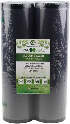PA PE Black Food Freshness Storage Clear Embossed Sealer Roll บรรจุภัณฑ์ถุงสูญญากาศลายนูน