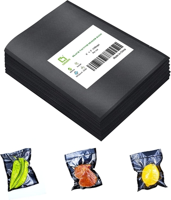 PA PE Black Food Freshness Storage Clear Embossed Sealer Roll บรรจุภัณฑ์ถุงสูญญากาศลายนูน