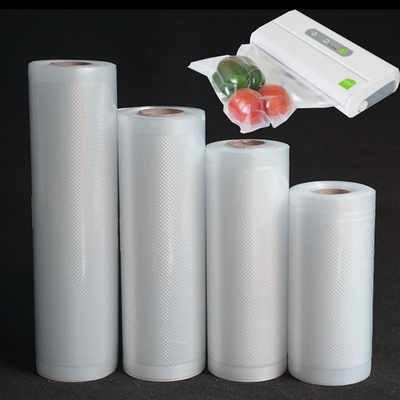 ถุงสูญญากาศอาหารในครัวปลอดสาร bpa ถุงซีลสูญญากาศแบบม้วนสำหรับอาหาร
