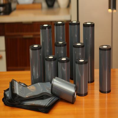 ถั่วถุงพลาสติกสีดำซีลสูญญากาศม้วนบรรจุอาหารเก็บปลอดสารพิษ6mm