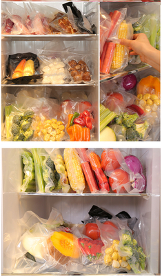 SGS ตู้แช่แข็งบรรจุภัณฑ์ความร้อนซีลถุงอาหารสูญญากาศผนึก Polypropylene