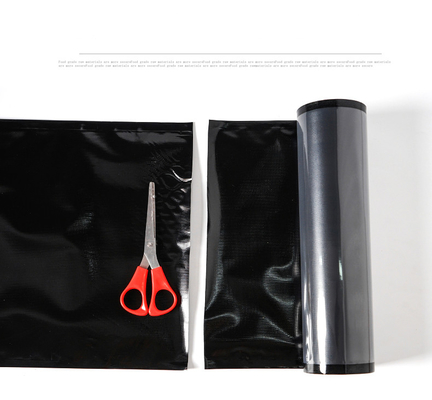 ถั่วถุงพลาสติกสีดำซีลสูญญากาศม้วนบรรจุอาหารเก็บปลอดสารพิษ6mm
